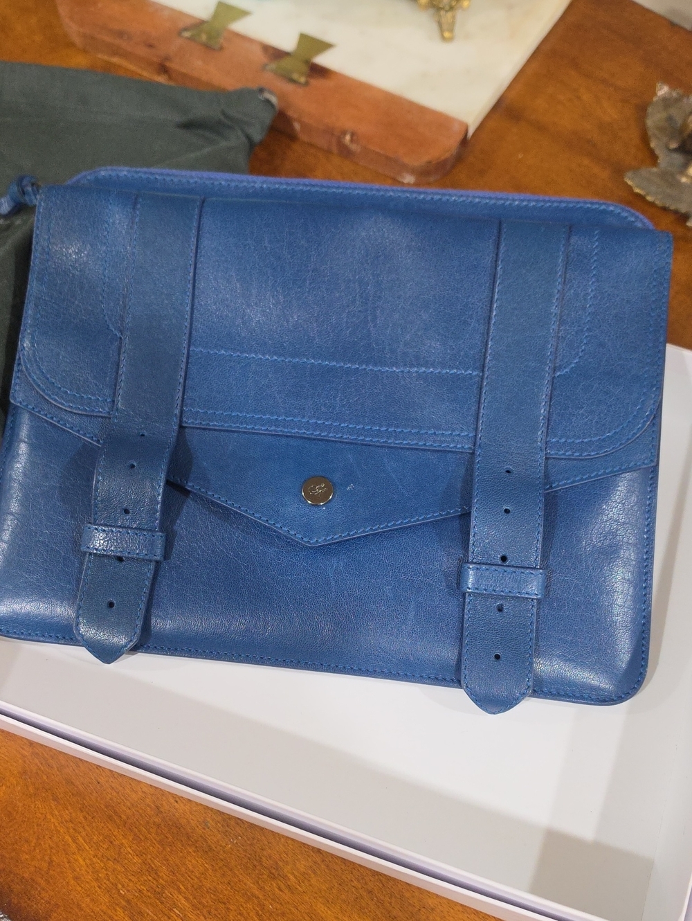 NWT Proenza Schouler Blue Bag Computer Tablet or Clutch NWT in Box